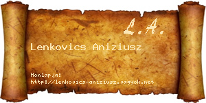 Lenkovics Aniziusz névjegykártya